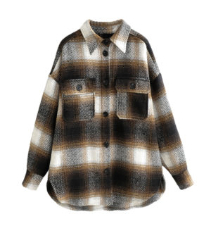 Casual long-Sleeved Plaid Check Shirt for Women